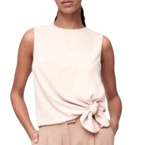 Babaton Hopkins tie front sleeveless flowy blouse size S excellent condition